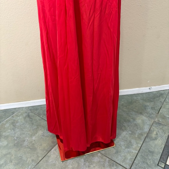 Frederick's of Hollywood Sz M Red Lace Sissy Chemise Gown Sexy Sleep Honeymoon - Picture 3 of 11